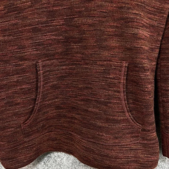 Kuhl Sweater Womens S Isla Hoodie Wool Blend Orange Brown Heathered Gorpcore - Picture 3 of 13